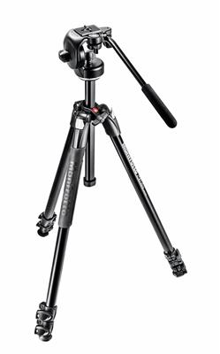 Manfrotto 290 Xtra Alu 3-Section Tripod Kit with 1